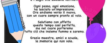 saluto fine quinta elementare