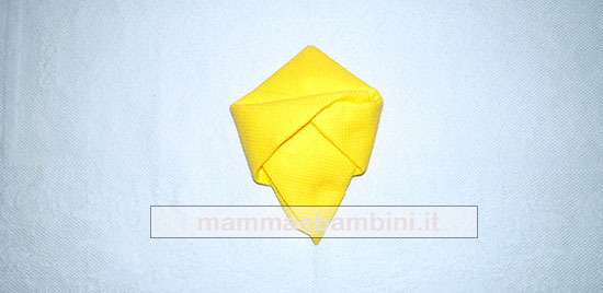 tutorial fiore bocciolo tovagliolo 10
