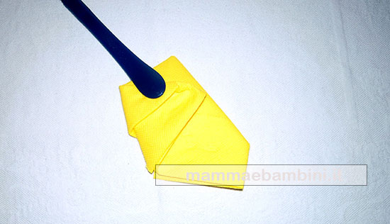 tutorial fiore bocciolo tovagliolo 9