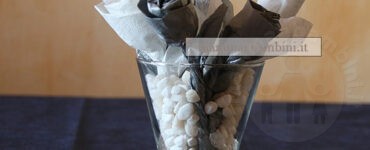 bouquet tovaglioli rose argento 25