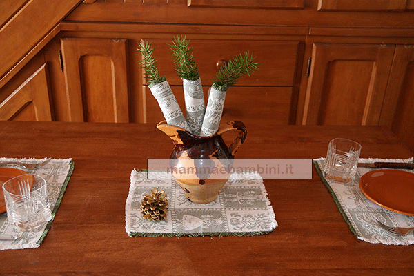 centrotavola con brocca stile rustico