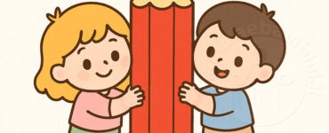 bambini con matita