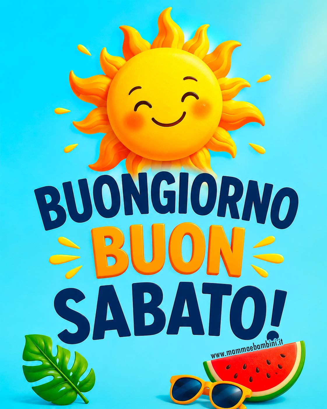 Buon sabato estivo 12 Buongiorno e buon sabato estivo con sole e anguria