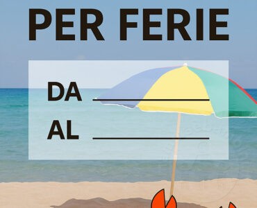 cartello chiuso per ferie simpatico