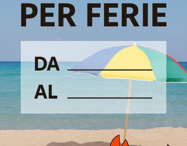 cartello chiuso per ferie simpatico