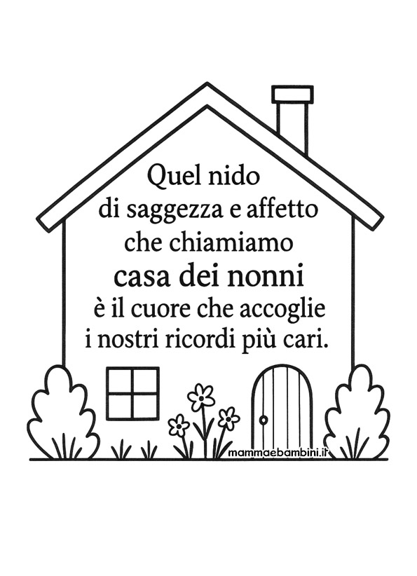 casa dei nonni disegno dedica