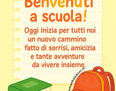frasi primo giorno scuola