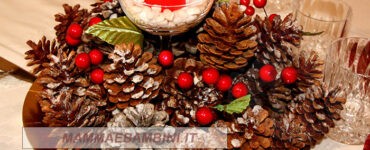 tavola natale pigne centrotavola