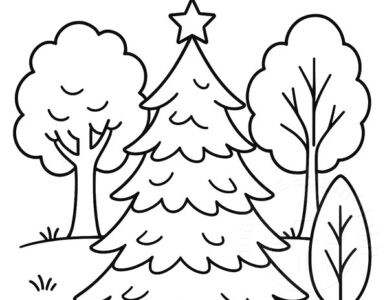 Festa degli Alberi da colorare 4 Disegno festa alberi