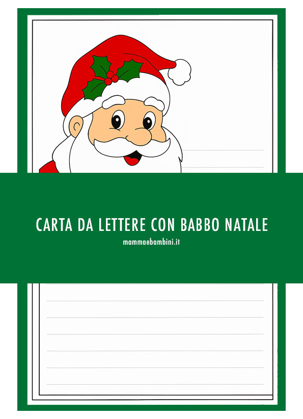 Carta da lettere con Babbo Natale 3 carta da lettere babbo natale