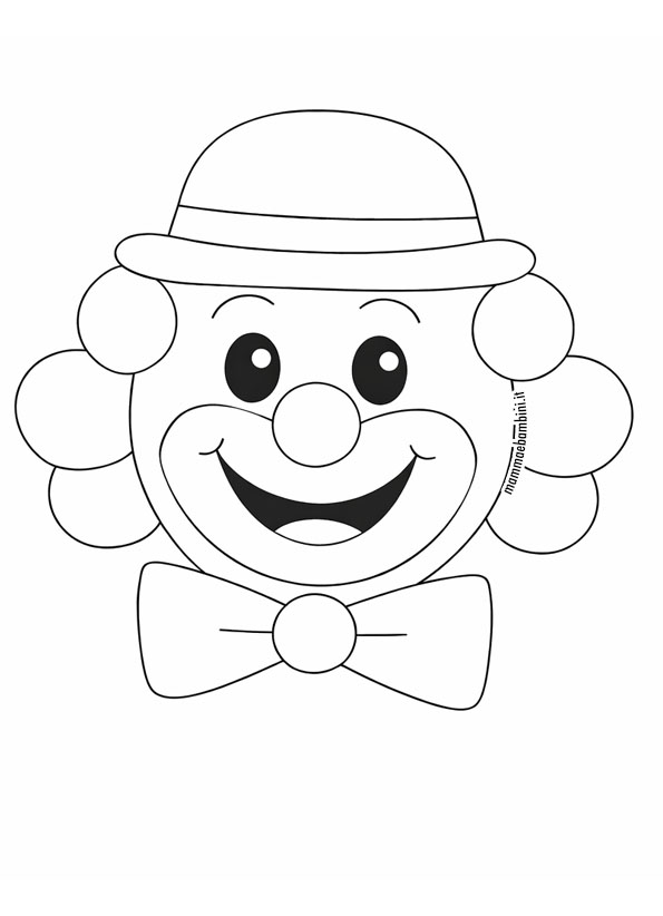 Pagliaccio Carnevale lavoretto 6 viso pagliaccio carnevale