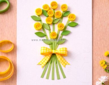 lavoretto festa della donna con mimosa