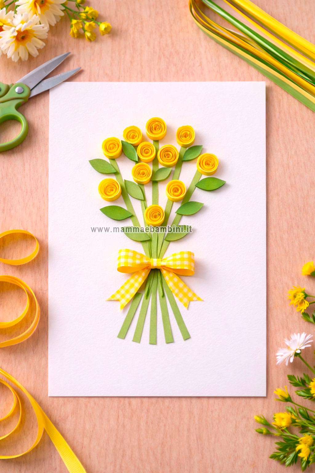 lavoretto festa della donna con mimosa