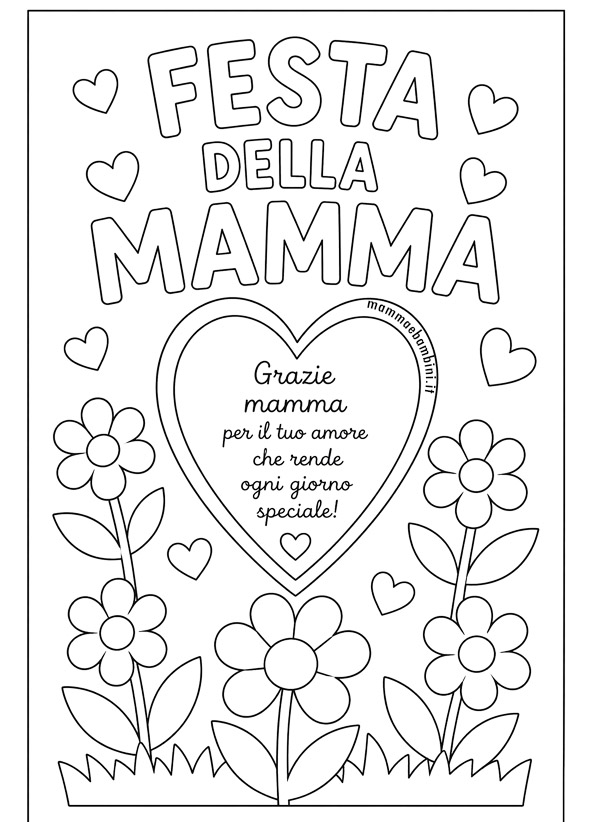 disegno biglietto festa della mamma