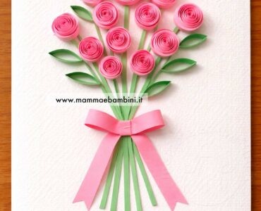 rose di carta a spirale festa della mamma