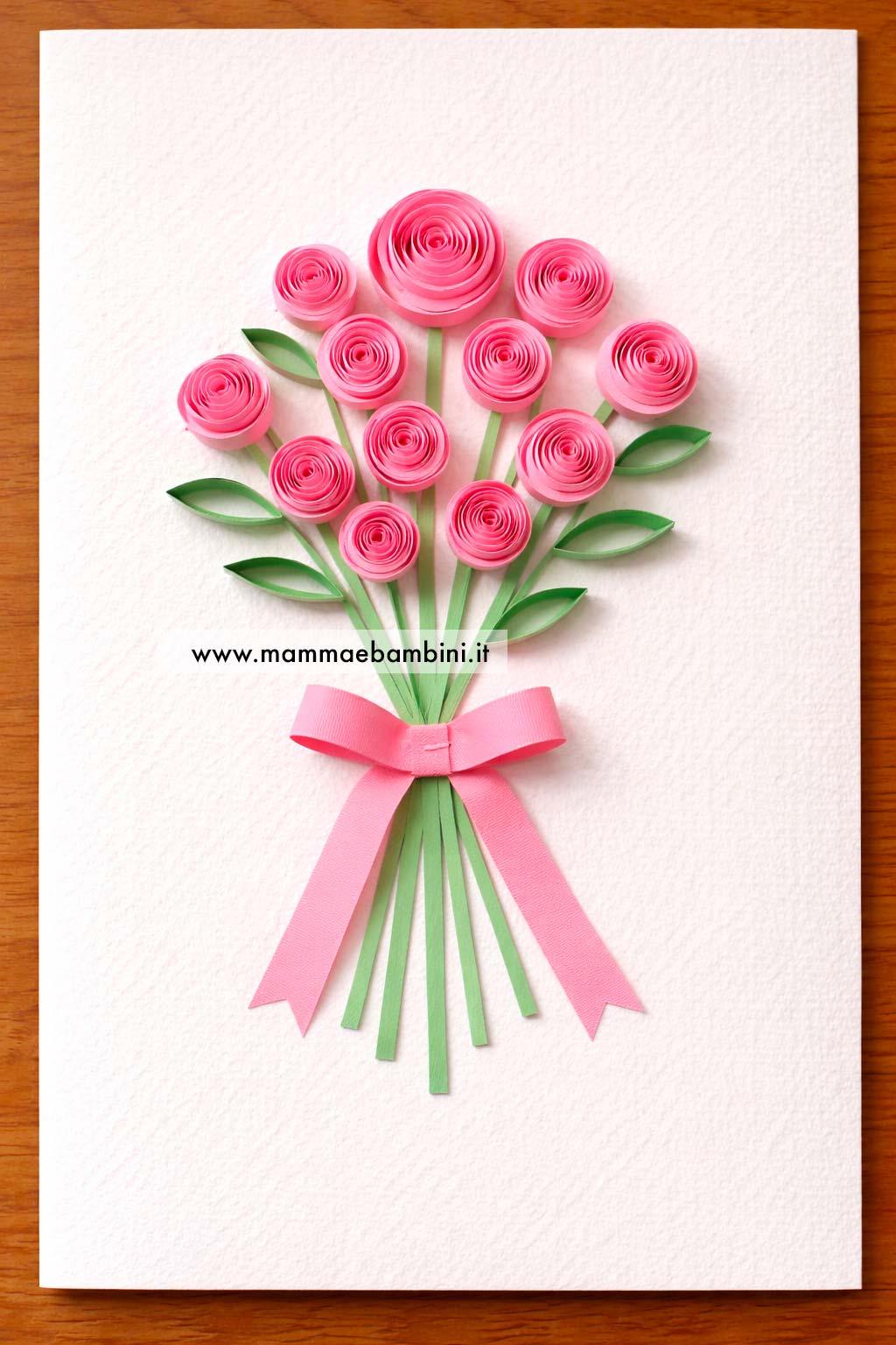 rose di carta a spirale festa della mamma