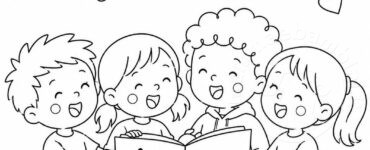 bambini che cantano disegno 1