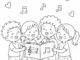 bambini che cantano disegno 1