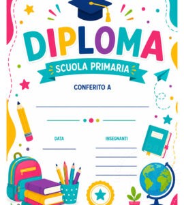 diploma scuola primaria da stampare