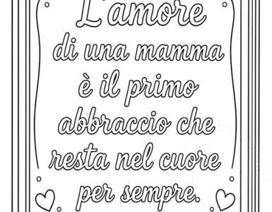 libro aperto con frase per la mamma
