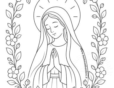 maggio maria da colorare