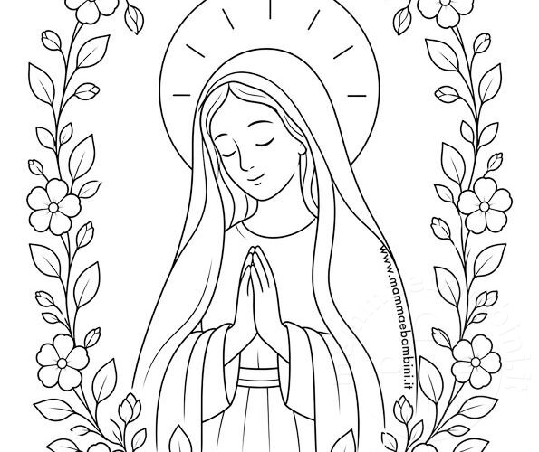 maggio maria da colorare