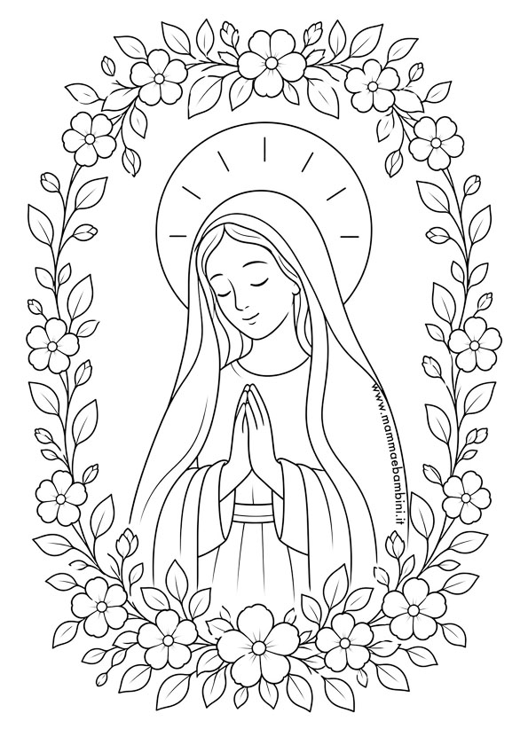 maggio maria da colorare
