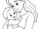 mamma che tiene in braccio il suo bambino