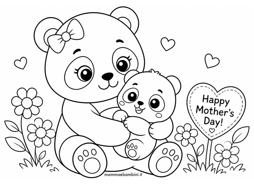 mamma panda e cucciolo