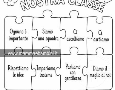 Puzzle della nostra classe da colorare 2 cartellone puzzle della nostra classe