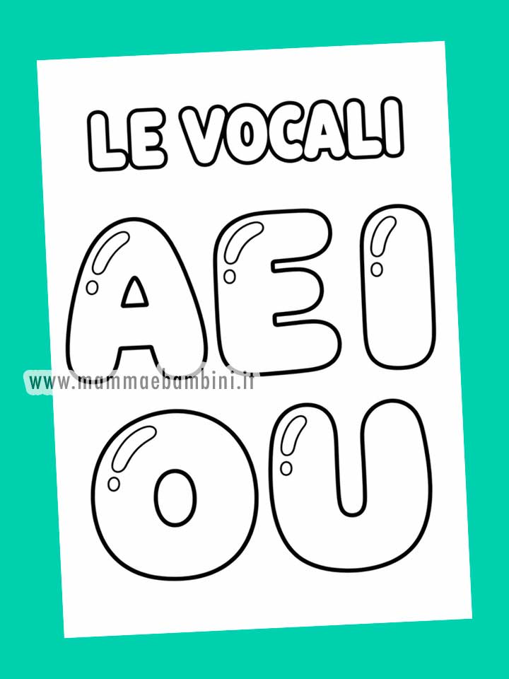Le vocali da stampare 1 le vocali da stampare