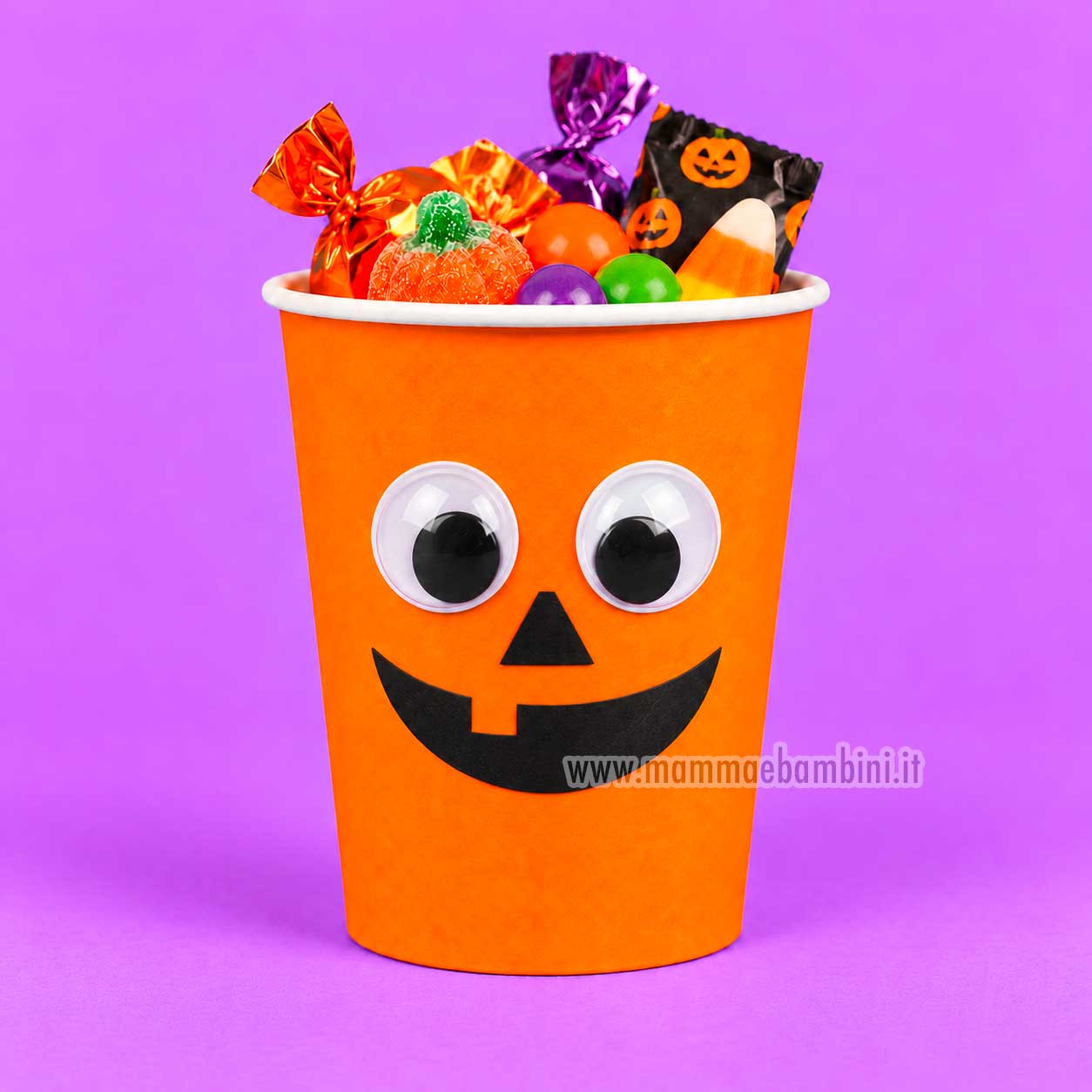 porta caramelle zucca halloween